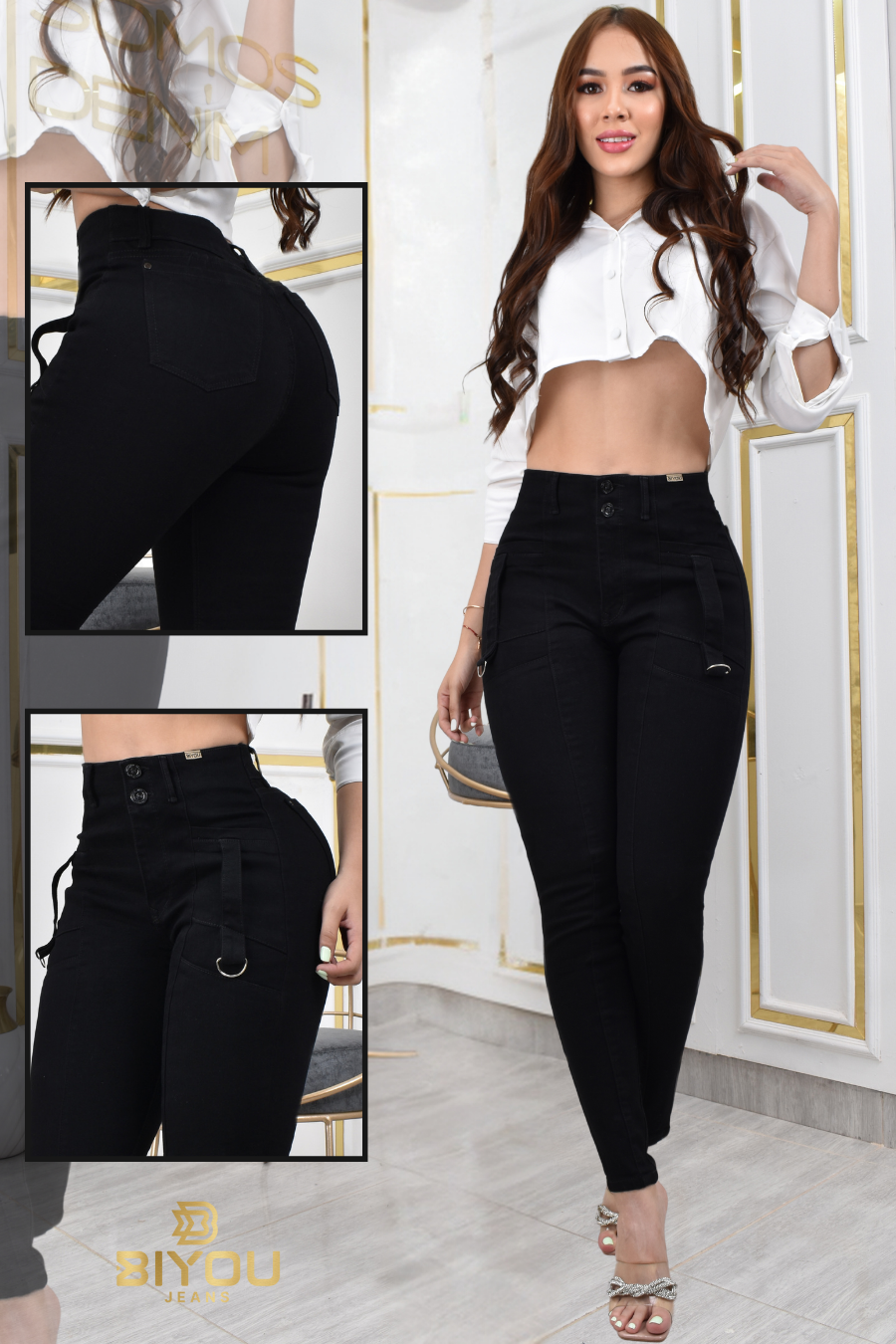 JEANS SKINNY MOLDEADOR REF. BY-40476