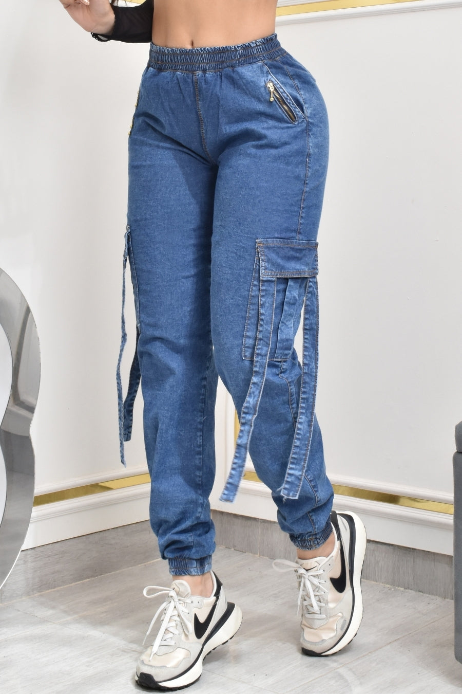JEANS JOGGERS ESTILO CARGO HORMA PERFECTA REF. BY-40508