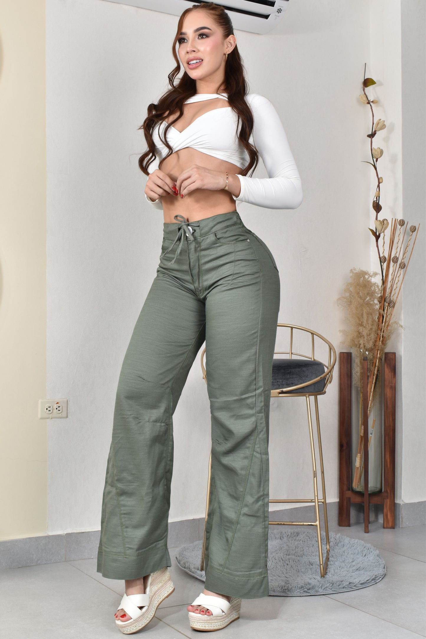 PALAZZO COLOR VERDE REF. BY-254081