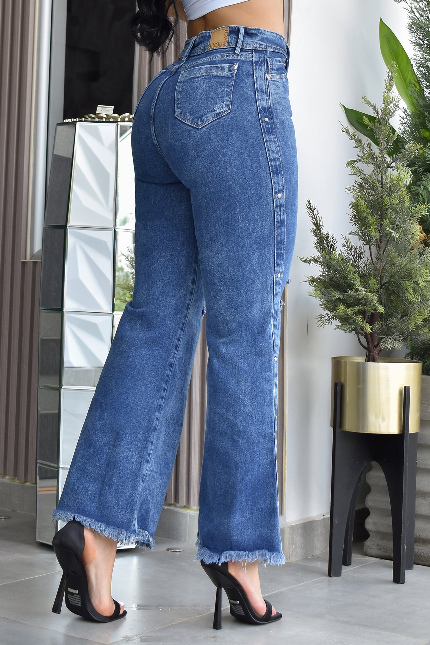 JEANS PALAZZO MOLDEADOR REF. BY-40373