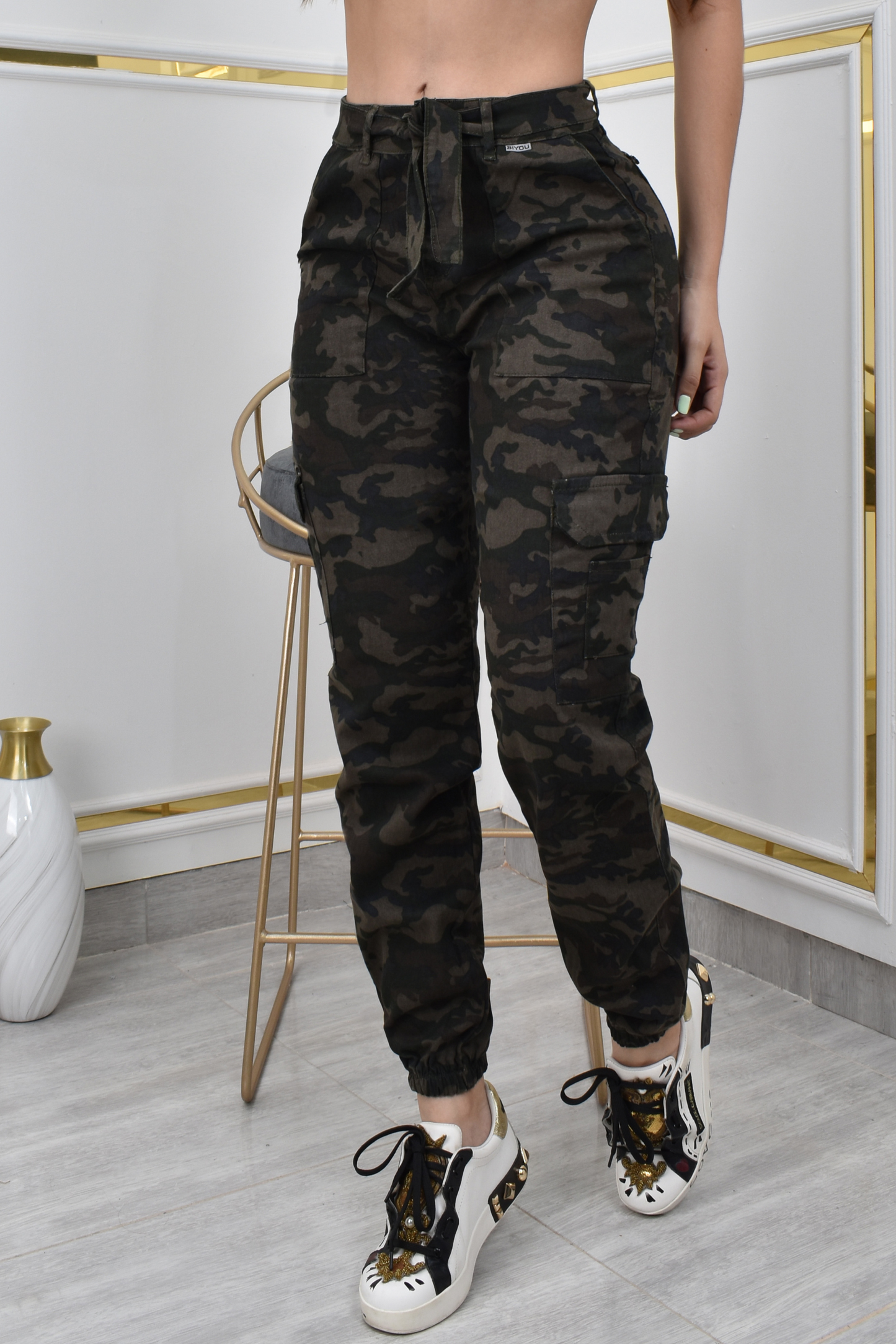PANTALON BOYFRIENDS JOGGERS MILITAR REF. BY-40530