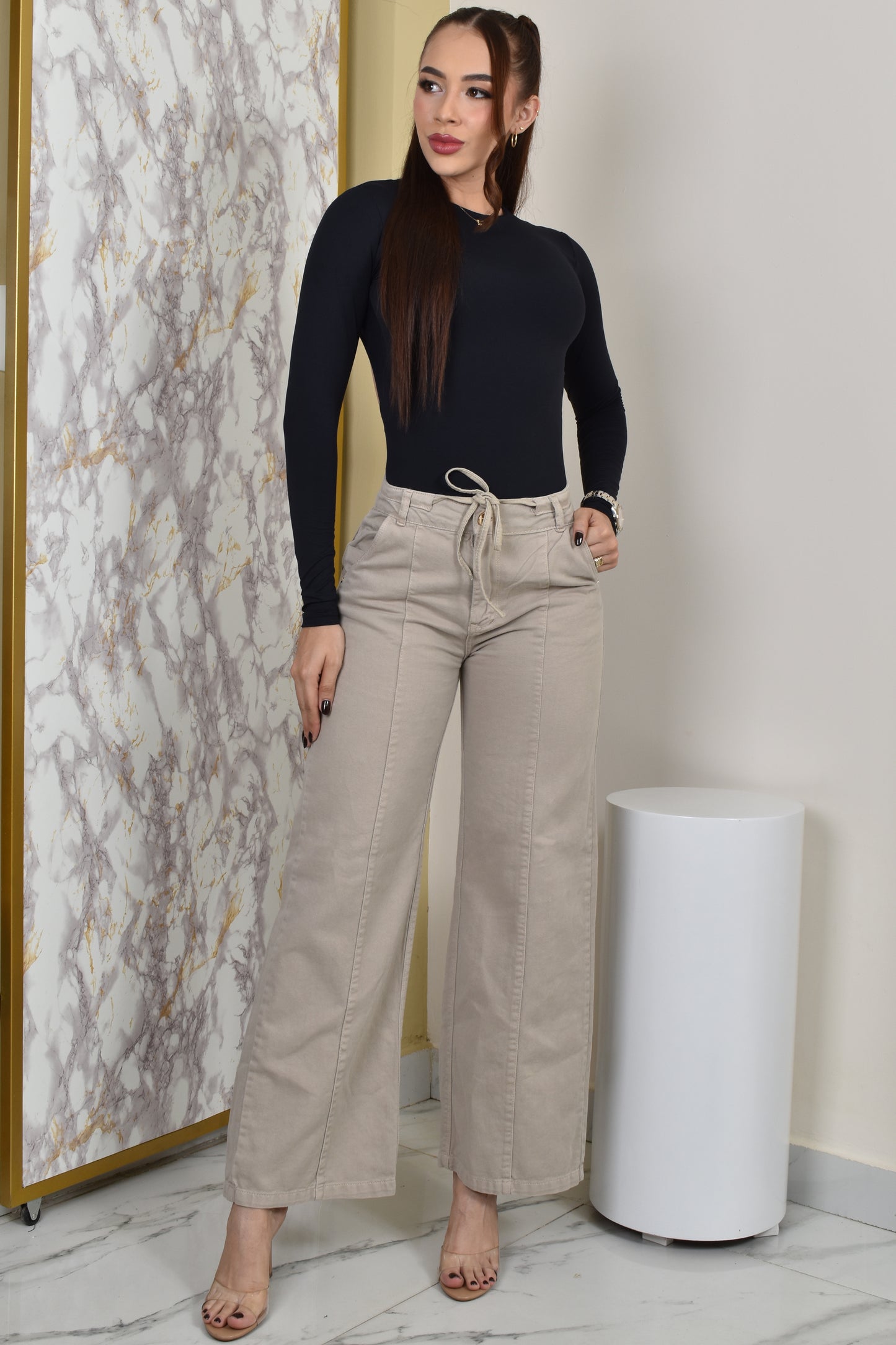 PALAZZO BIYOU COLOR BEIGE REF. BY-254045