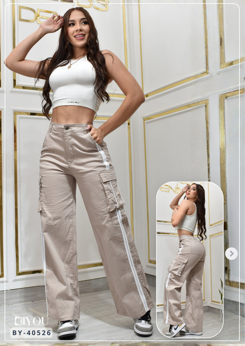 PANTALON PALAZZO CARGO SPORT REF. BY40526