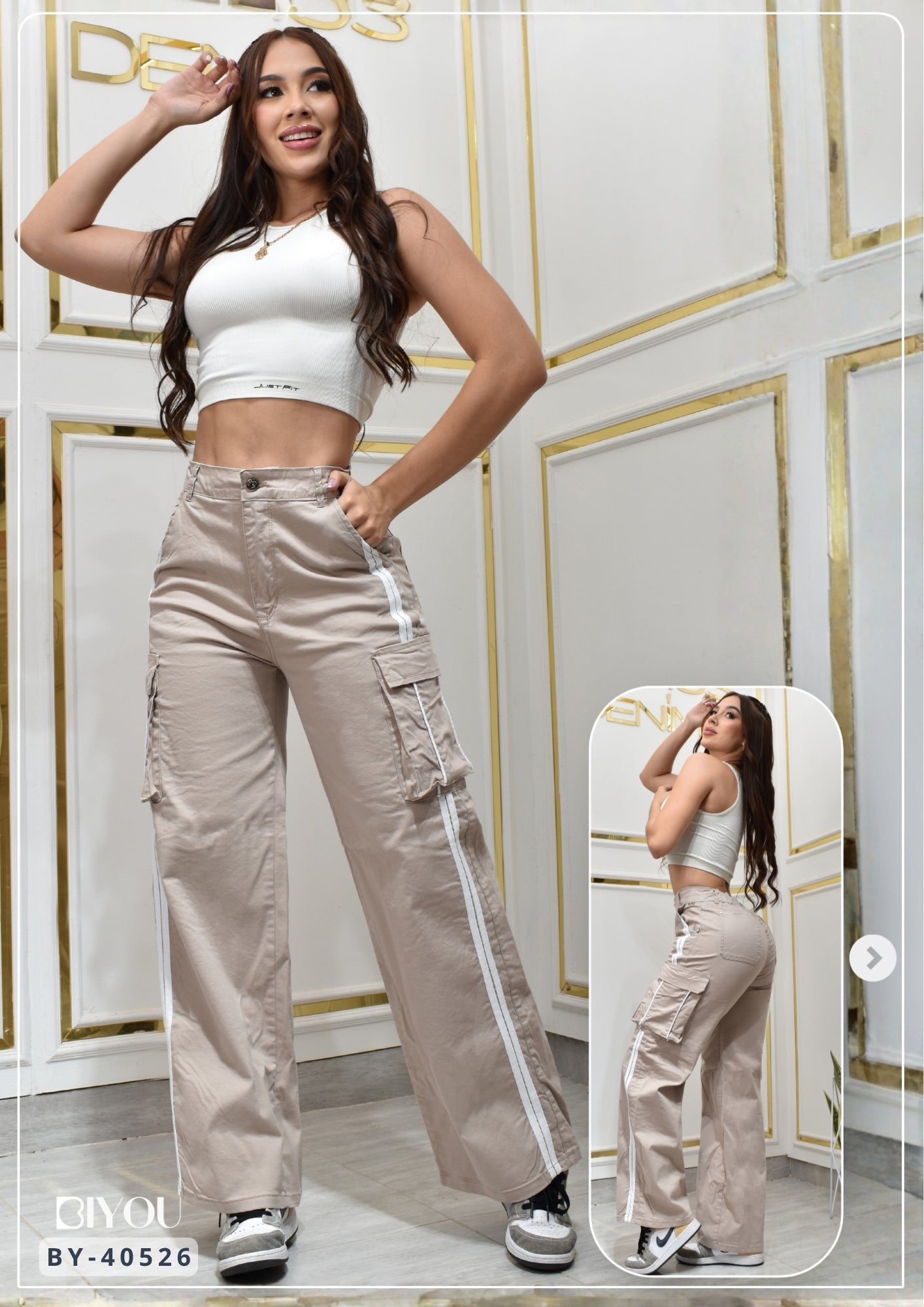 PANTALON PALAZZO CARGO SPORT REF. BY40526