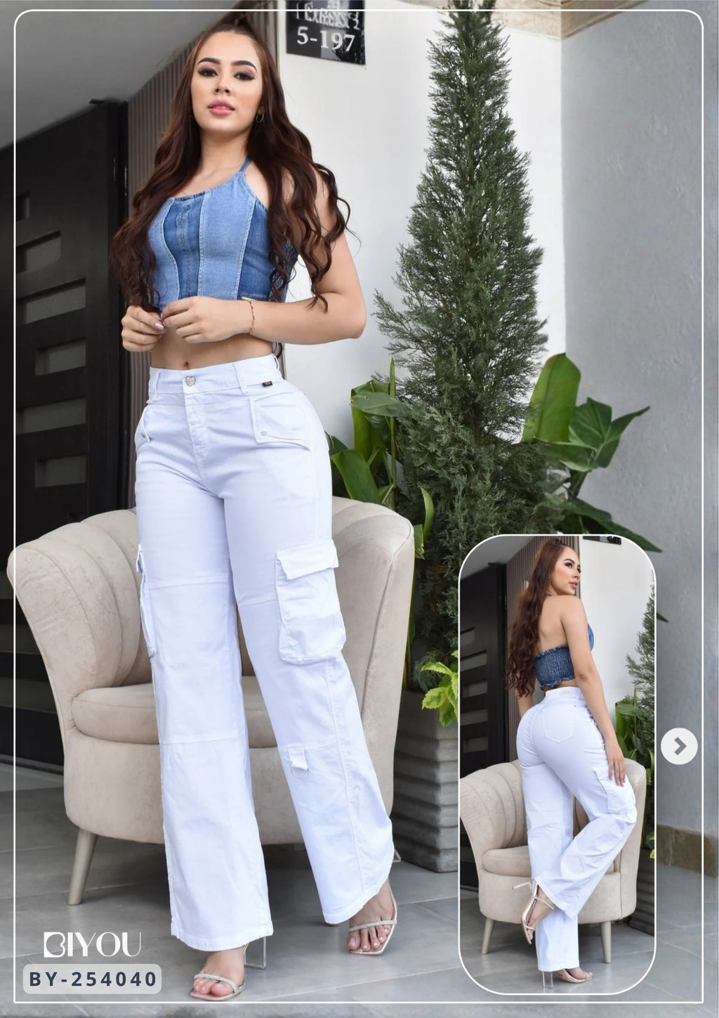 PANTALON PALAZZO CARGO REF. BY254040