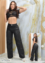PANTALON PALAZZO CUERINA CARGO REF. BY254015