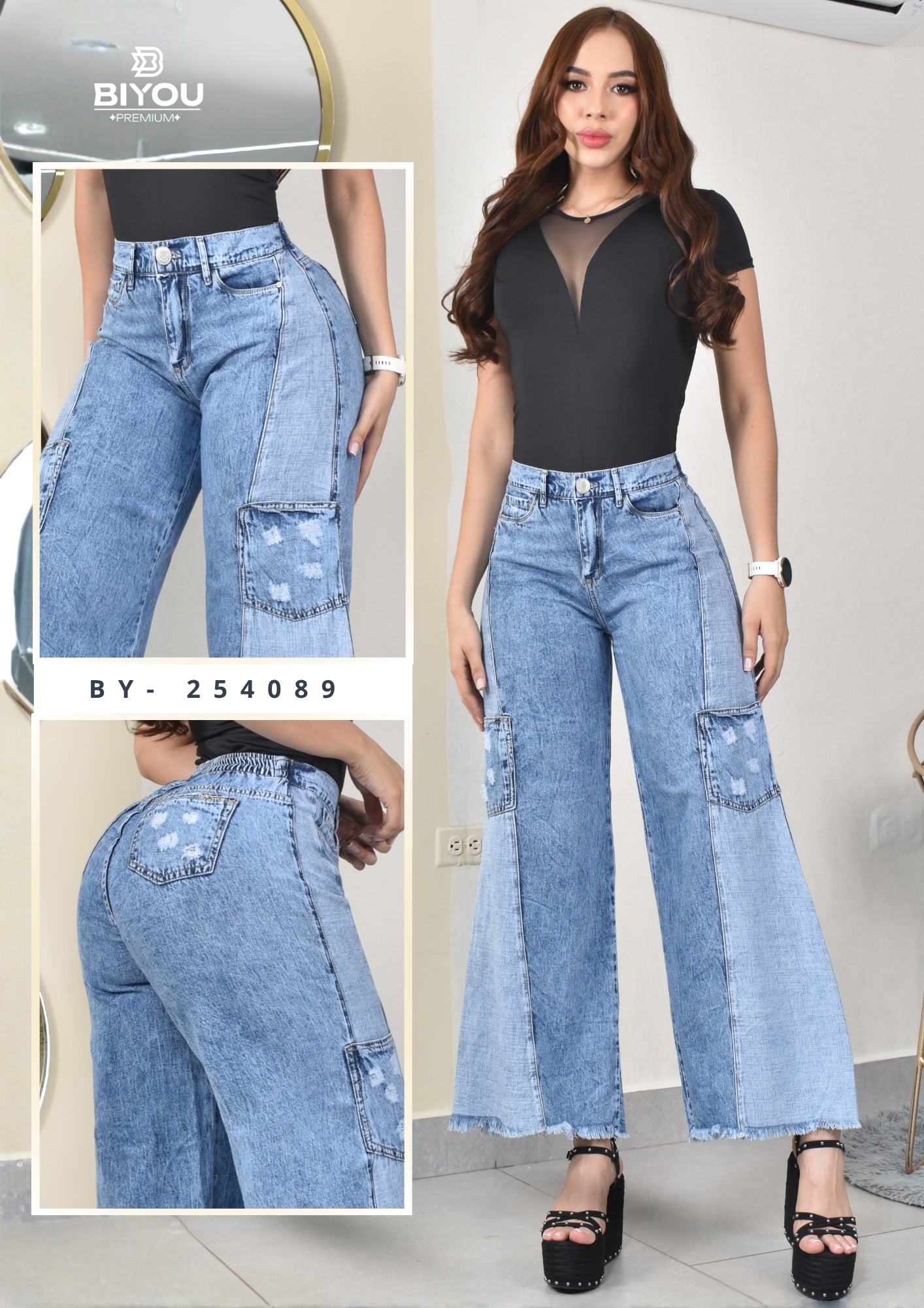 ESTILO PALAZZO CARGO BICOLOR REF. BY-254089