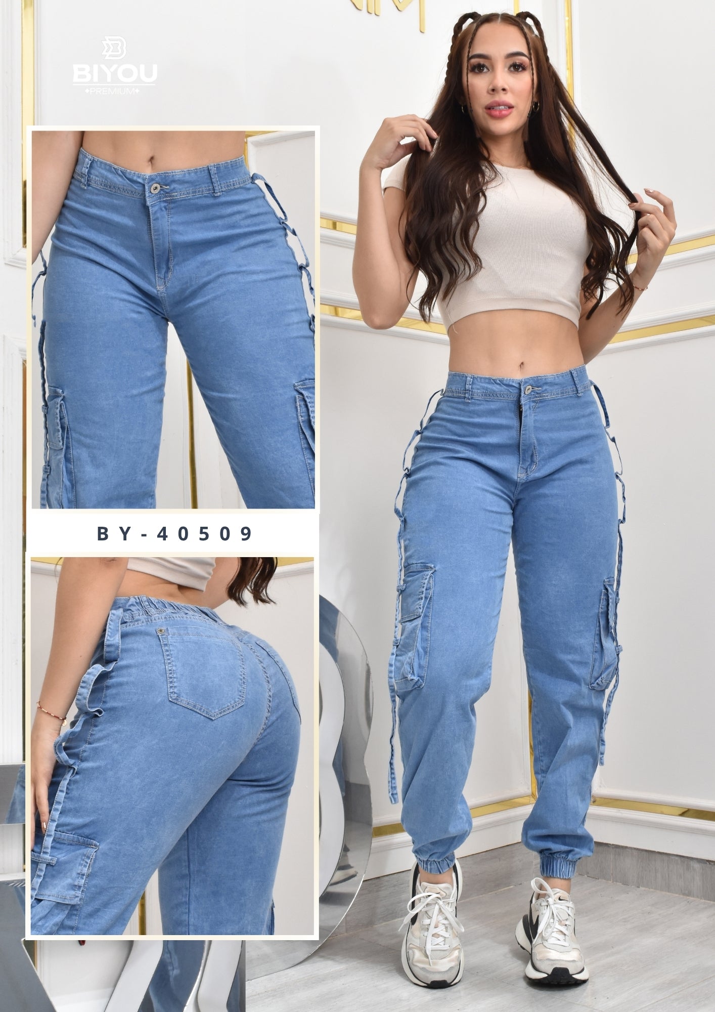 JOGGER ESTILO CARGO HORMA PERFECTA REF. BY-40509