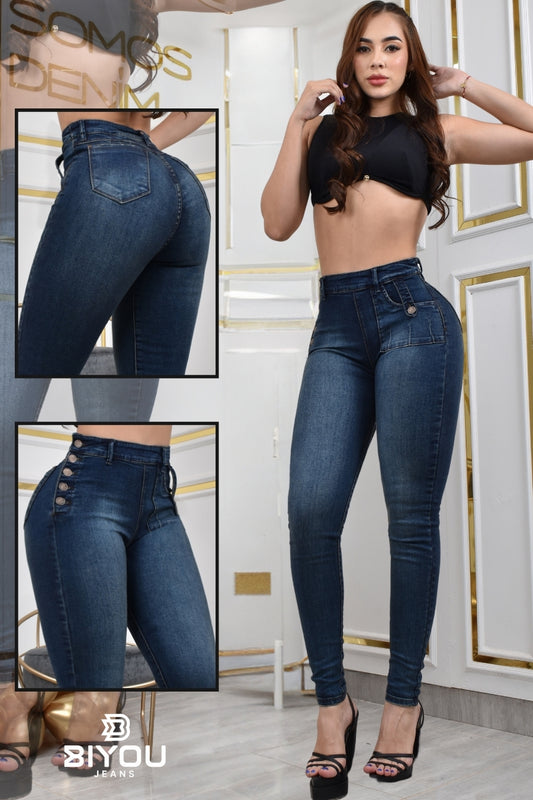 JEANS SKINNY MOLDEADOR REF. BY-40480