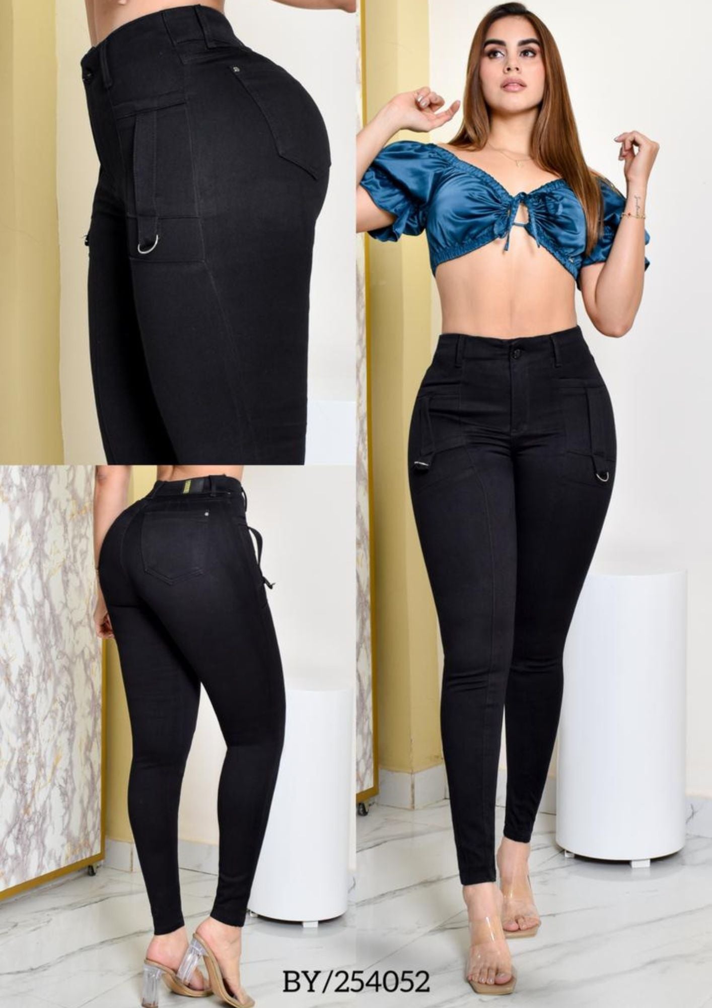 PANTALON SKINNY MOLDEADOR CARGO REF. BY-254052