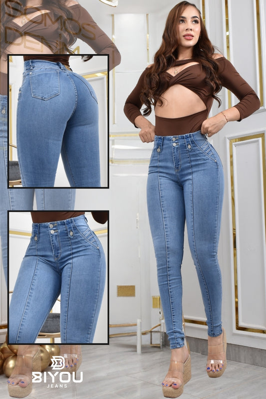 JEANS SKINNY MOLDEADOR REF. BY-40485