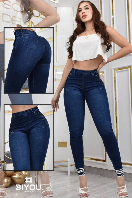 JEANS SKINNY MOLDEADOR REF. BY-40479