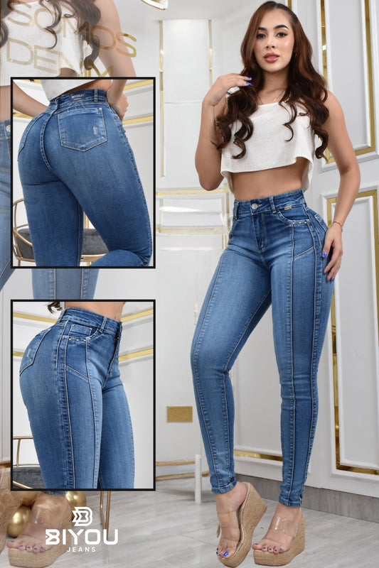 JEANS SKINNY MOLDEADOR REF. BY-40481