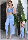 JEANS SKINNY MOLDEADOR CARGO REF. BY-40451
