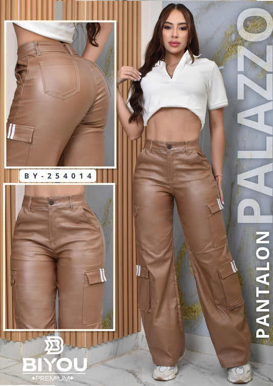 PALAZZO CUERINA COLOR MARRON BIYOU REF. BY-254014