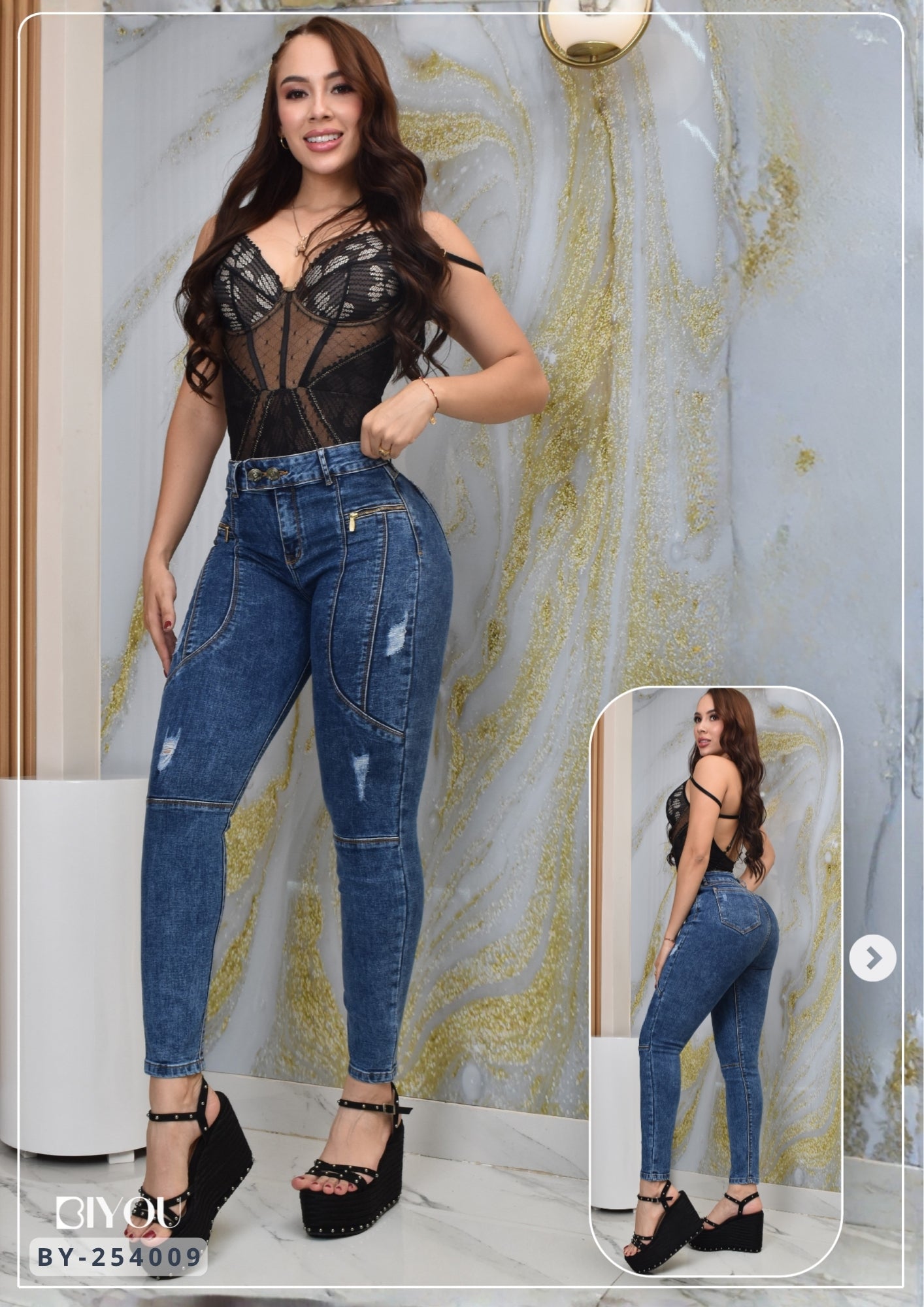 JEANS SKINNY MOLDEADOR EXCLUSIVE REF. BY-254009