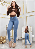 JEANS SKINNY MOLDEADOR ASIMETRICO REF. BY-40485