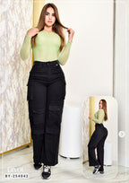PANTALON PALAZZO ESTILO CARGO  REF. BY-254042