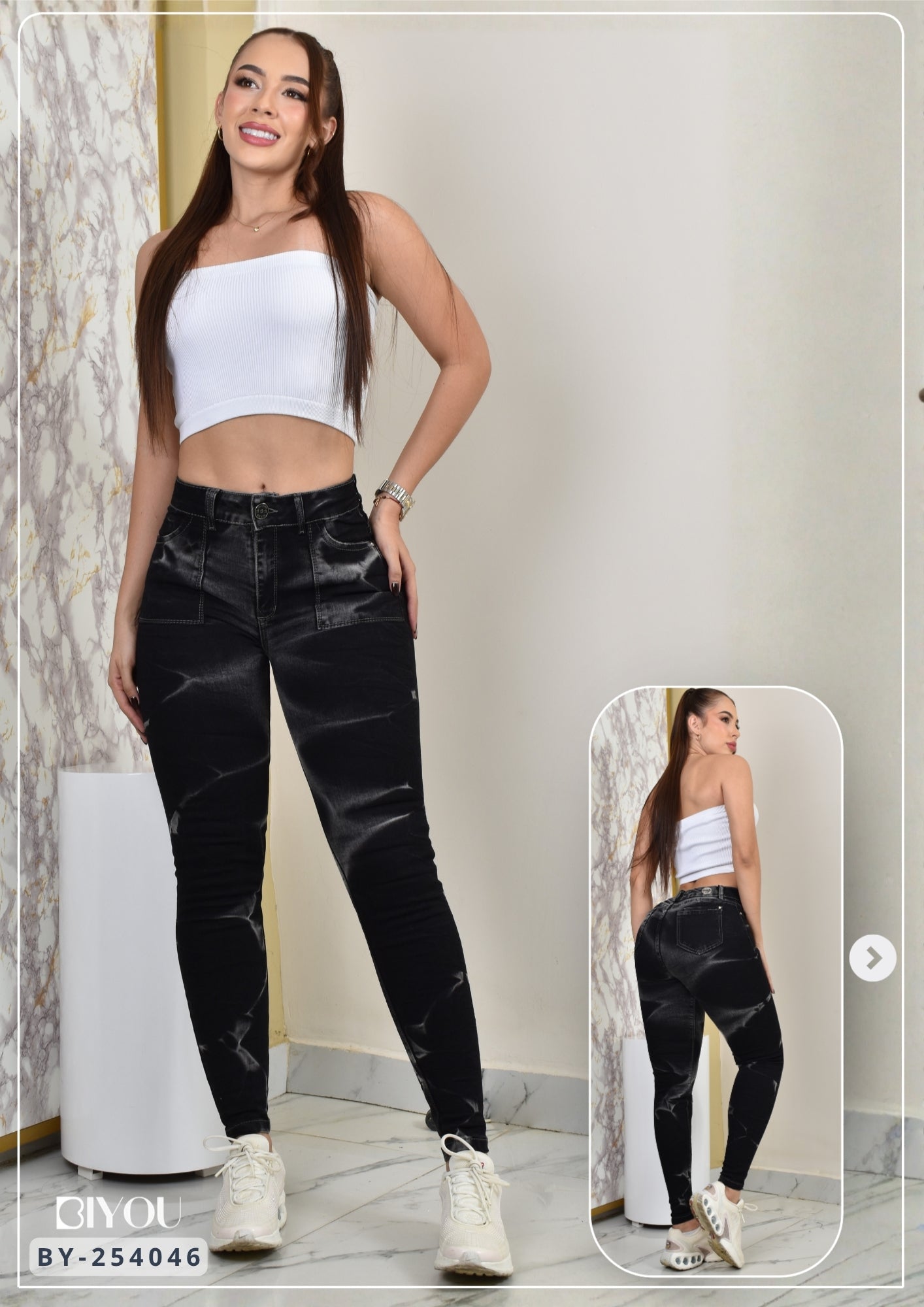 JEANS SKINNY MOLDEADOR EXCLUSIVE REF. BY-254050