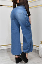 ESTILO PALAZZO CHAMBRAY CARGO REF. BY-40535