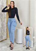 JEANS SKINNY MOLDEADOR CARGO REF. BY254058