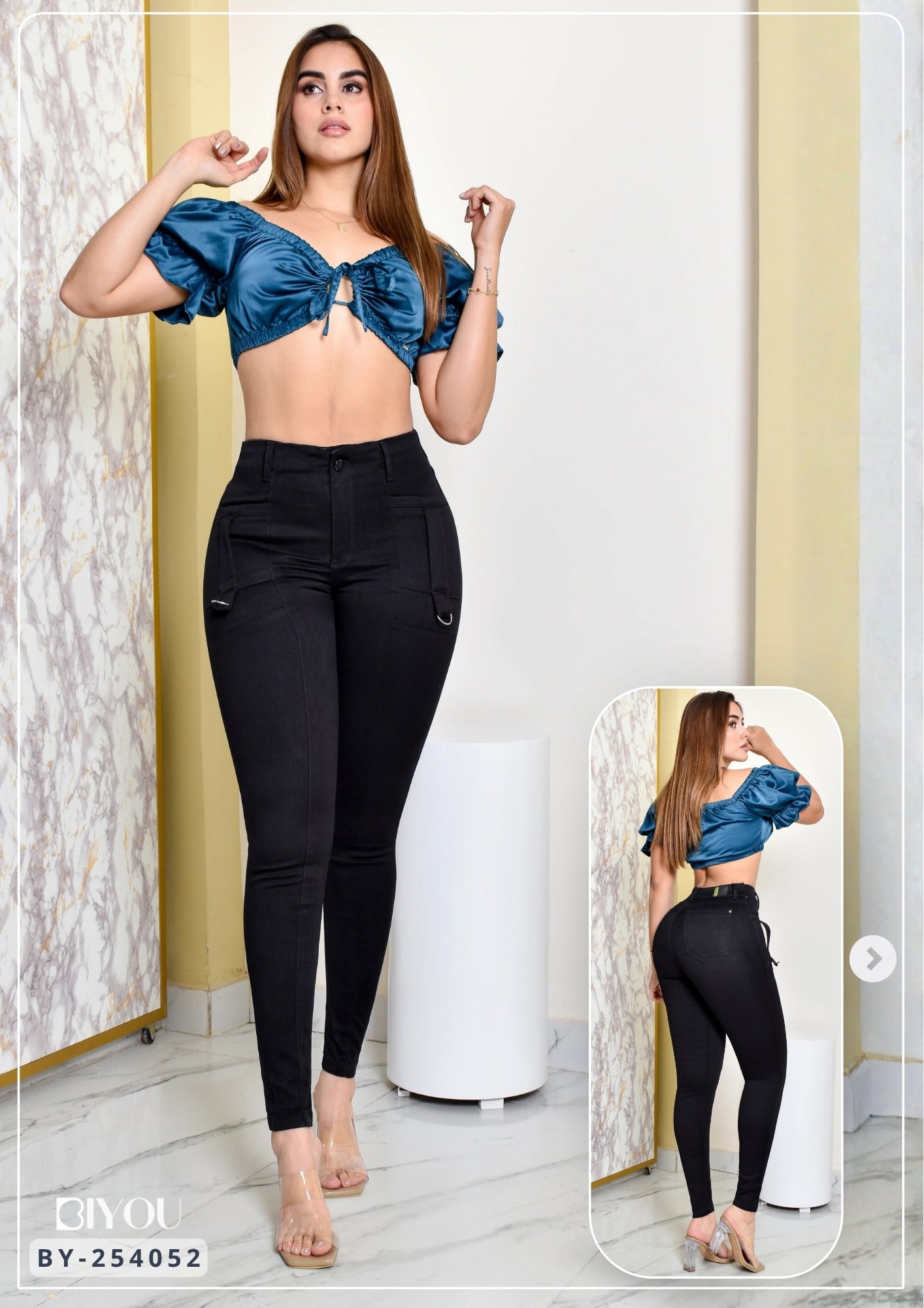 PANTALON SKINNY MOLDEADOR CARGO REF. BY-254052