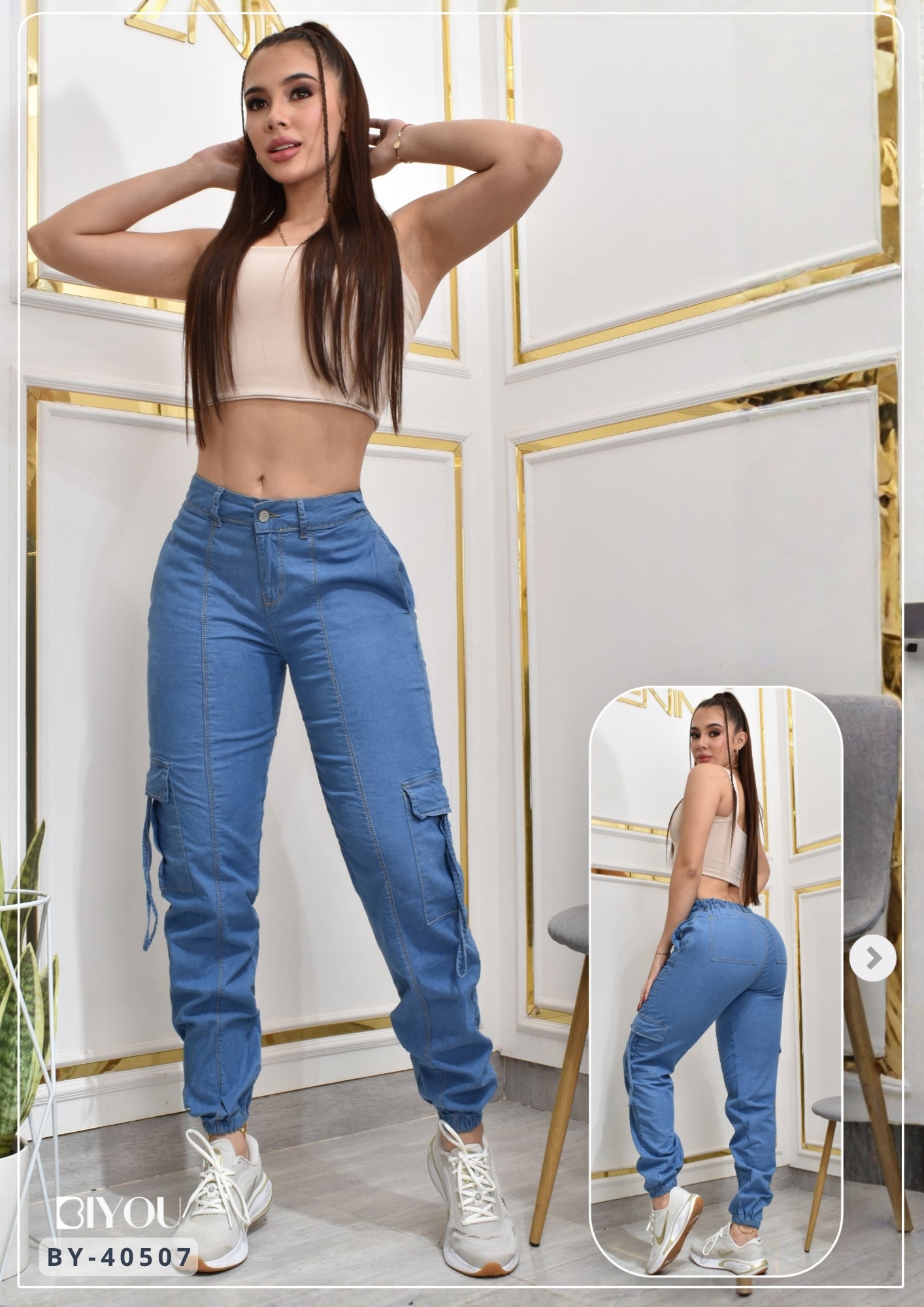 JOGGER ESTILO CARGO, HORMA PERFECTA REF. BY40507