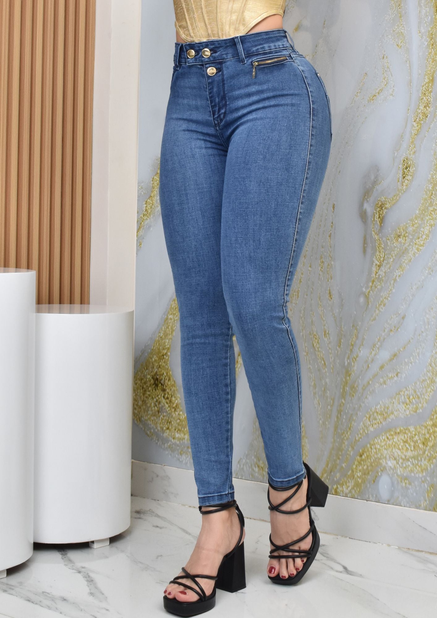 JEANS SKINNY MOLDEADOR EXCLUSIVE REF. BY-254001