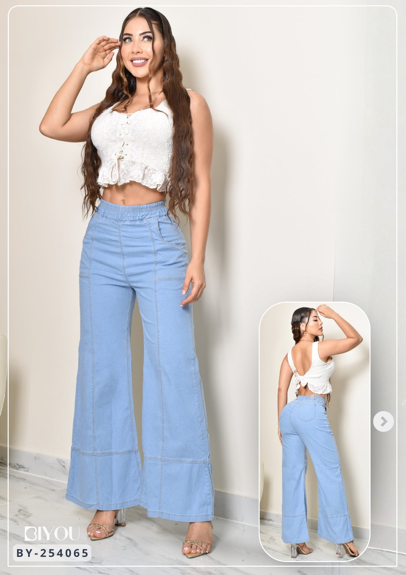ESTILO PALAZZO CHAMBRAY REF. BY-254065