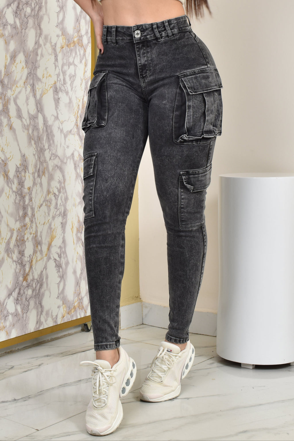 JEANS SKINNY MOLDEADOR CARGO REF. BY-254047