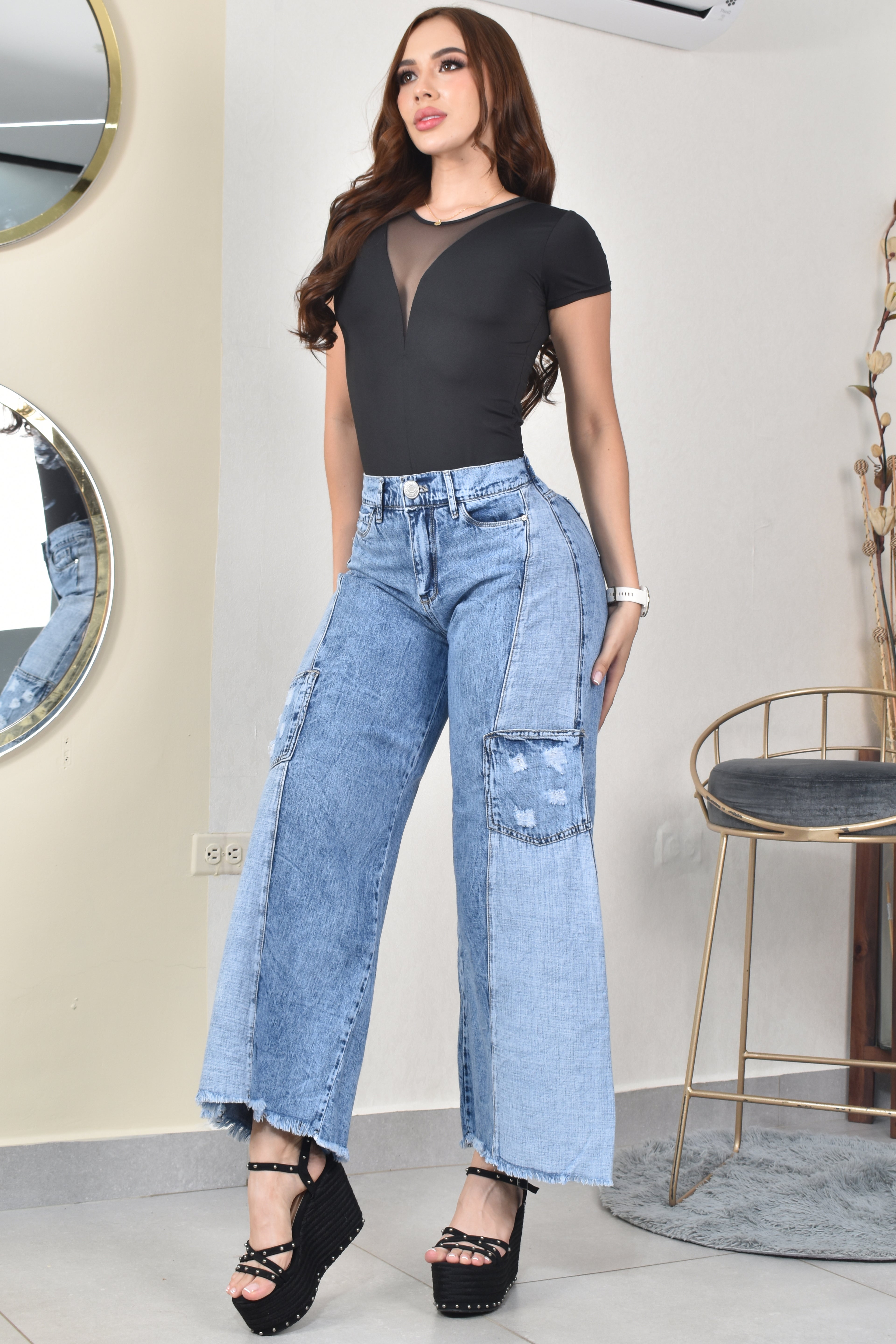 ESTILO PALAZZO CARGO BICOLOR REF. BY-254089