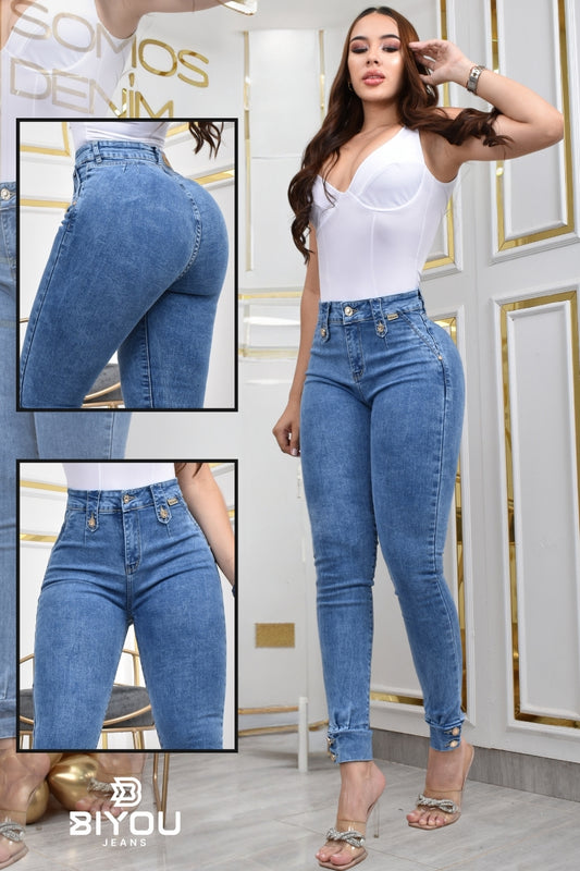 JEANS SKINNY MOLDEADOR REF. BY-40477