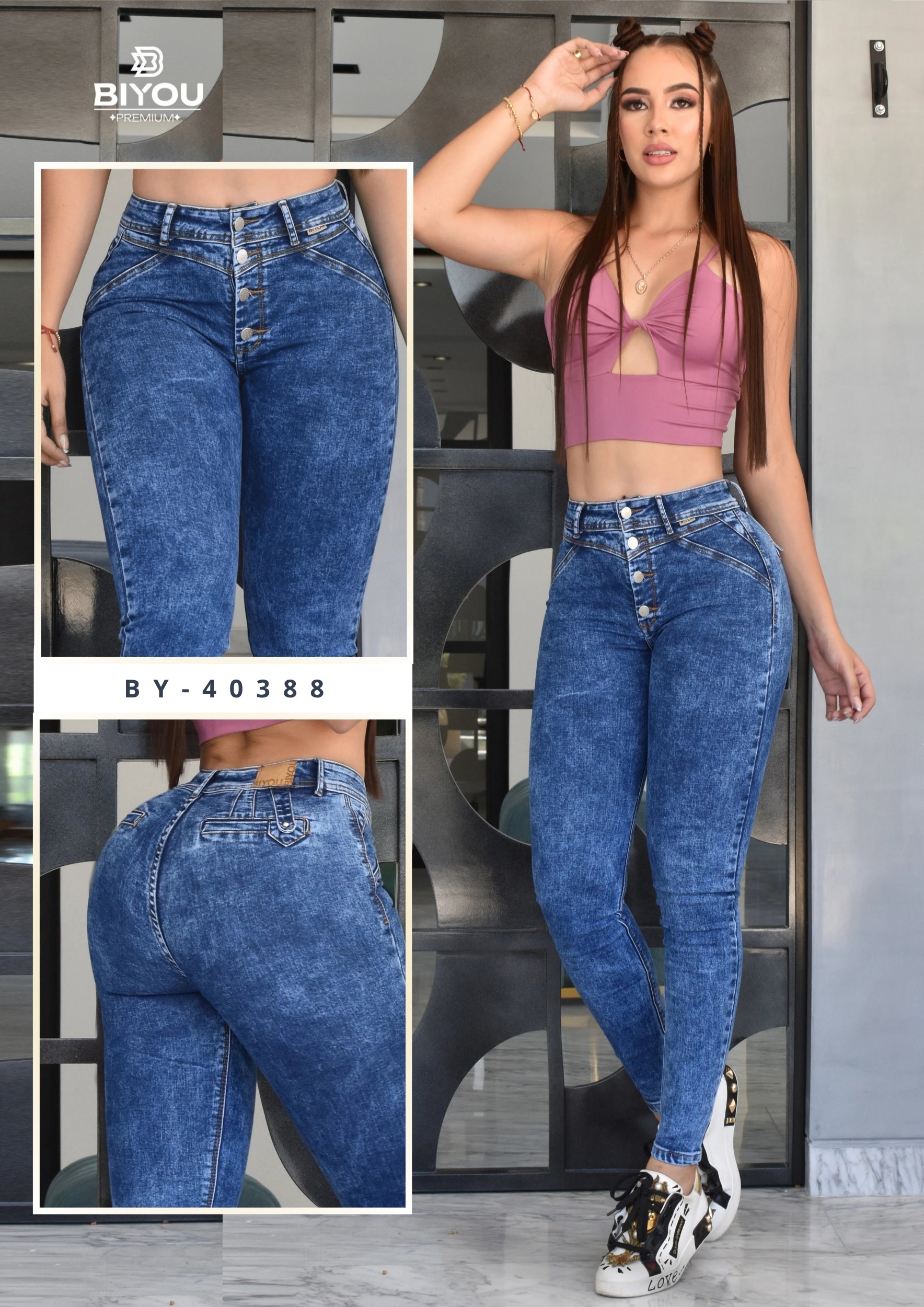 JEANS SKINNY MOLDEADOR CLASIC REF. BY-40388