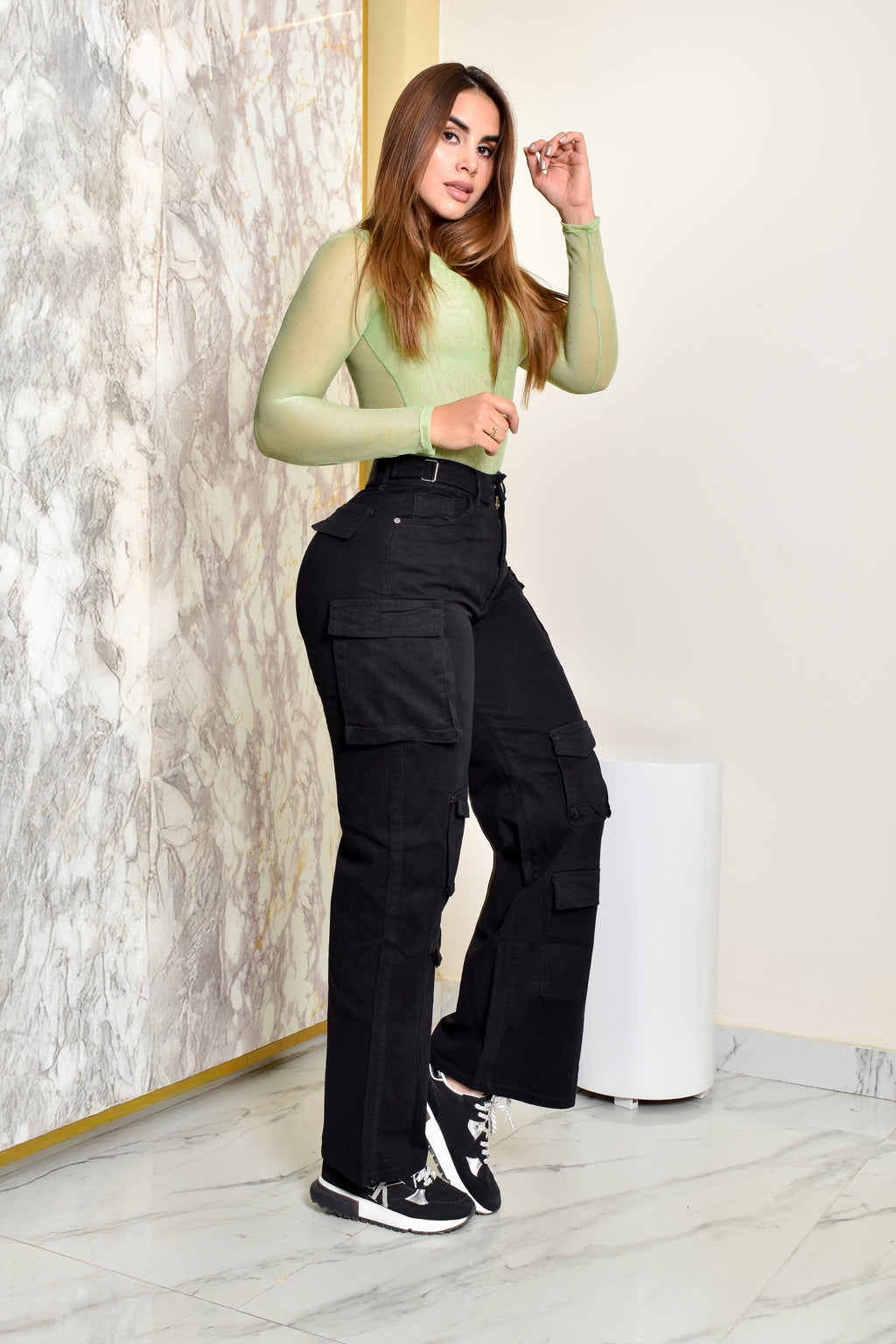 PANTALON PALAZZO ESTILO CARGO  REF. BY-254042