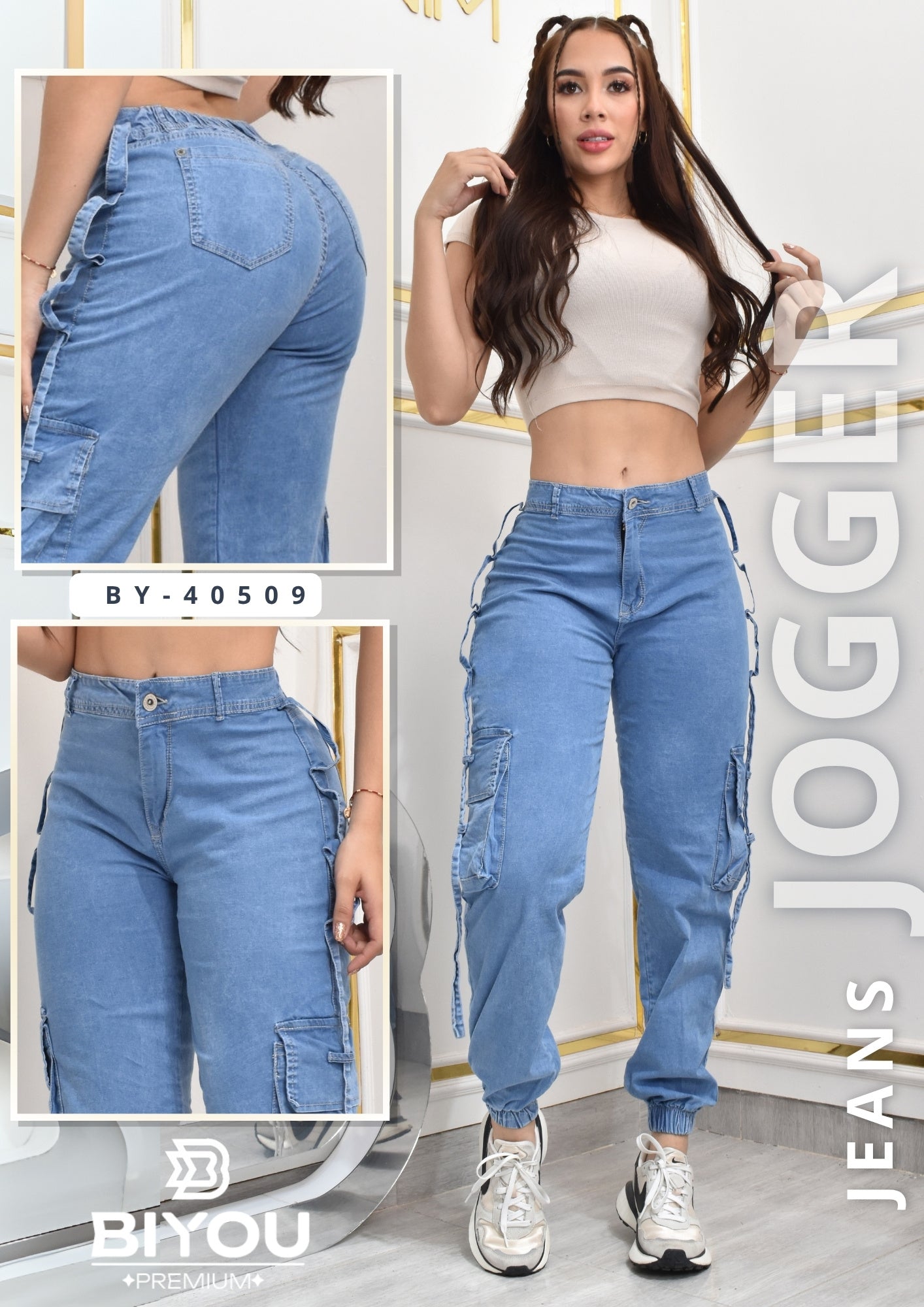 JOGGER ESTILO CARGO HORMA PERFECTA REF. BY-40509