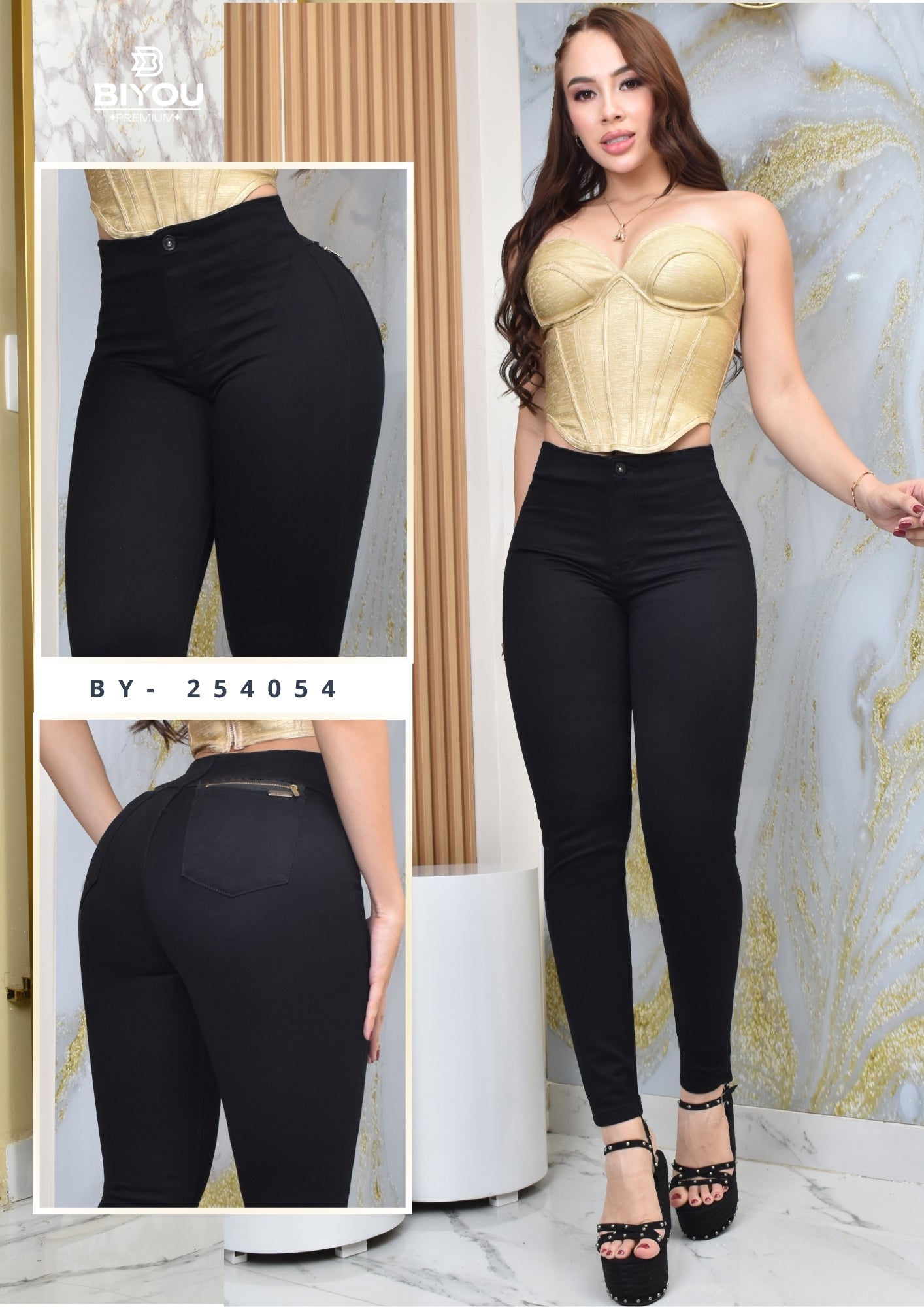 PANTALON SKINNY MOLDEADOR REF. BY-254054