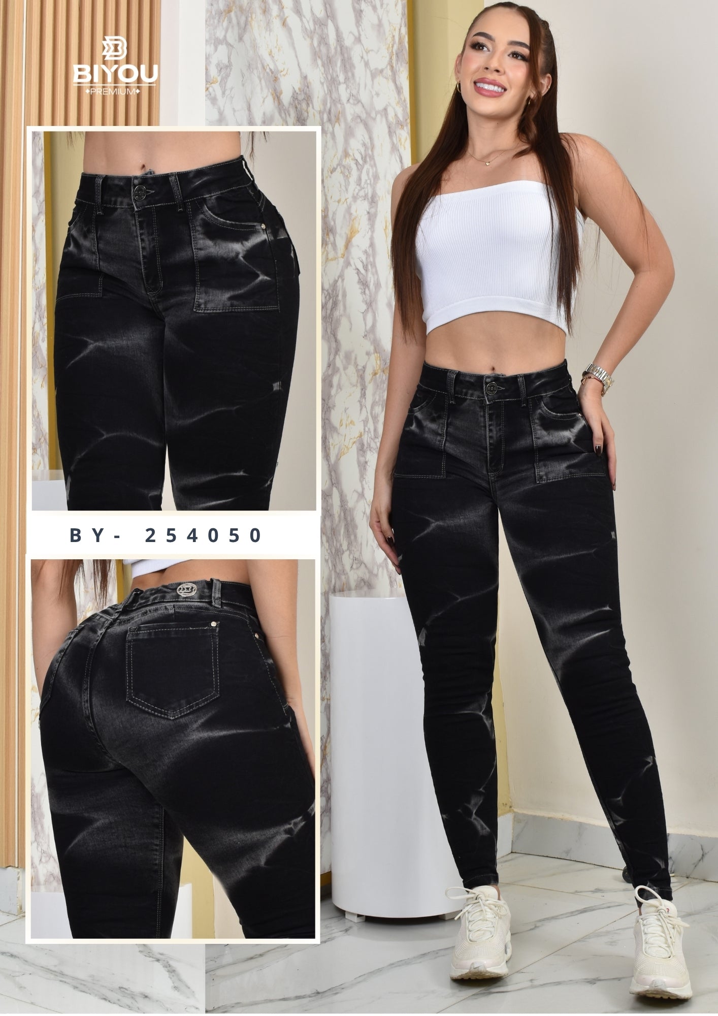 JEANS SKINNY MOLDEADOR EXCLUSIVE REF. BY-254050