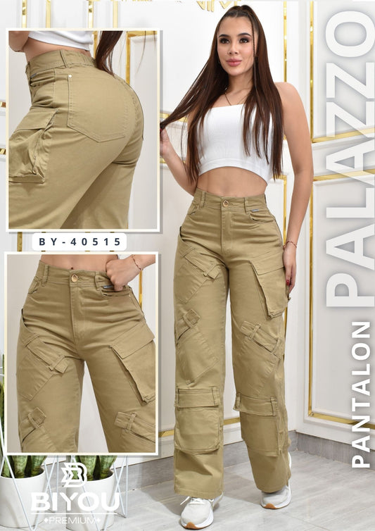 PALAZZO ESTILO CARGO  REF. BY-40515