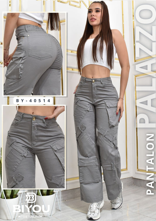 PALAZZO ESTILO CARGO  REF. BY-40514