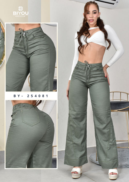 PALAZZO COLOR VERDE  REF. BY-254081