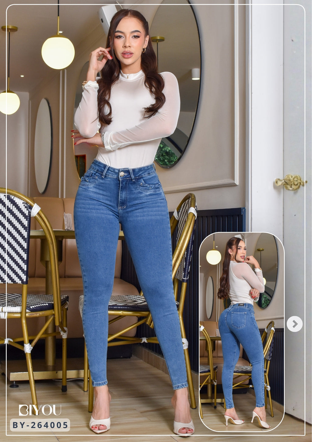 JEANS SKINNY MOLDEADOR REF. BY264005