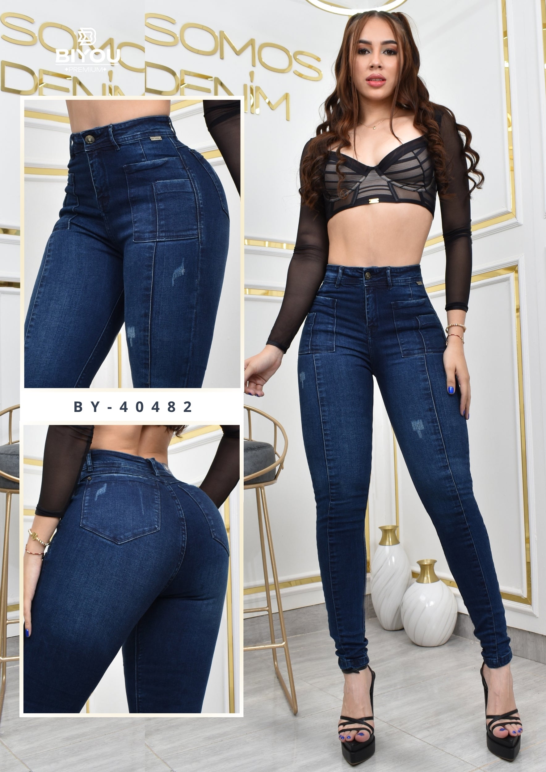 JEANS SKINNY MOLDEADOR CLASIC REF. BY-40482