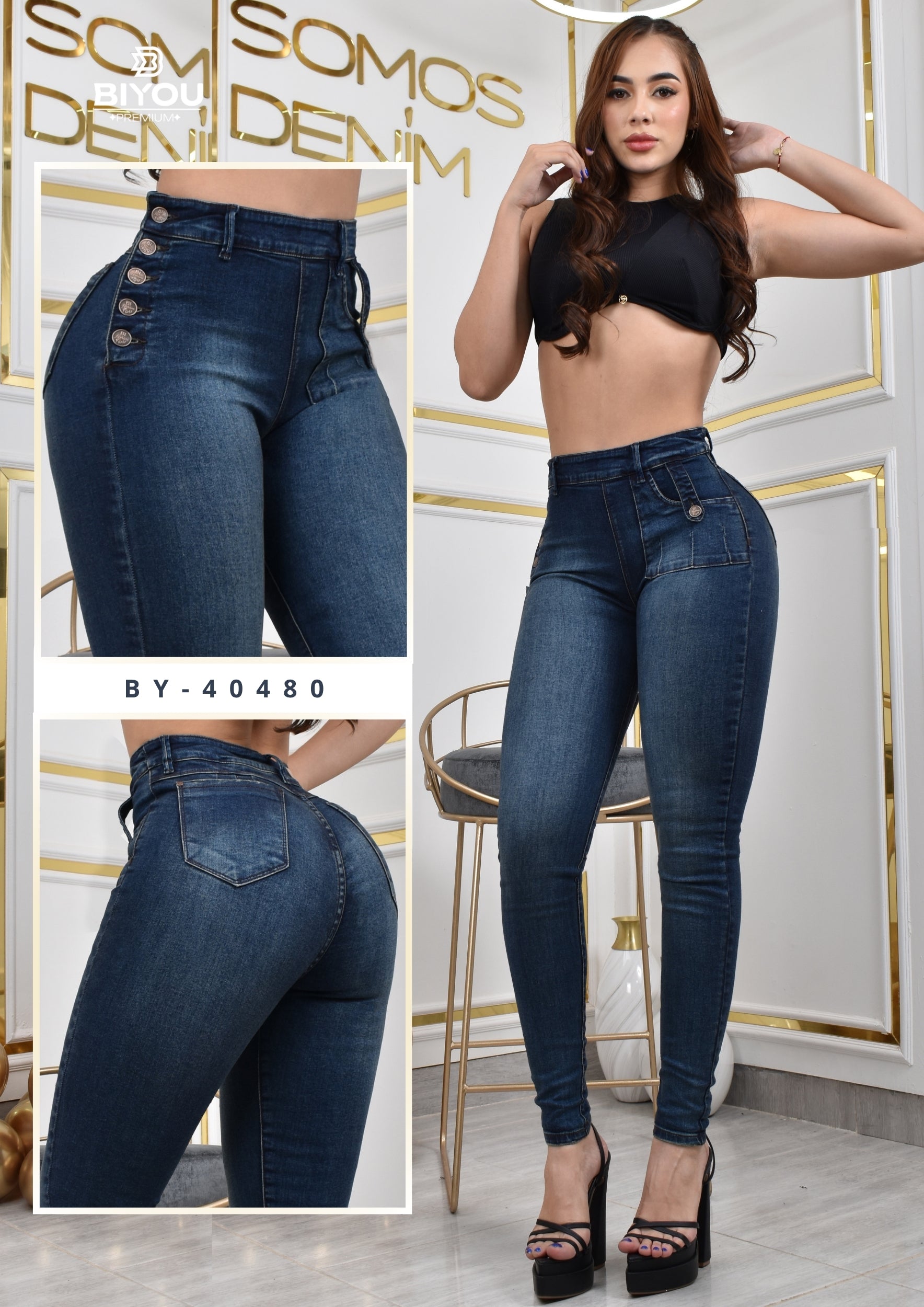 JEANS SKINNY MOLDEADOR CLASIC REF. BY-40480
