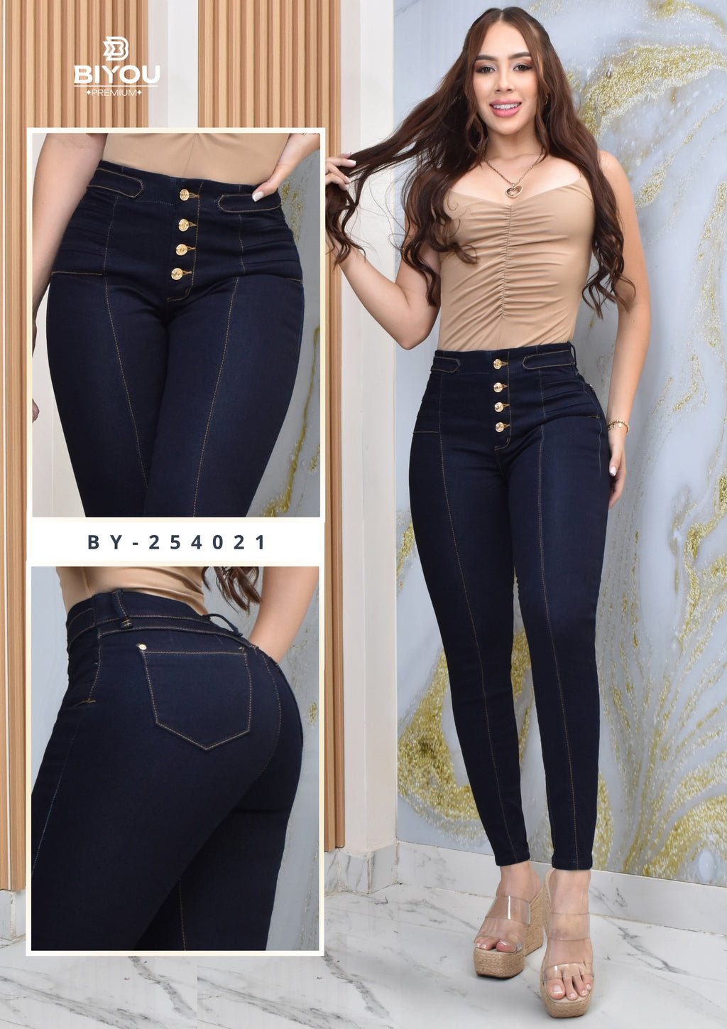 JEANS SKINNY MOLDEADOR CLASIC REF. BY-254021