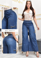 ESTILO PALAZZO CHAMBRAY CARGO REF. BY-40511