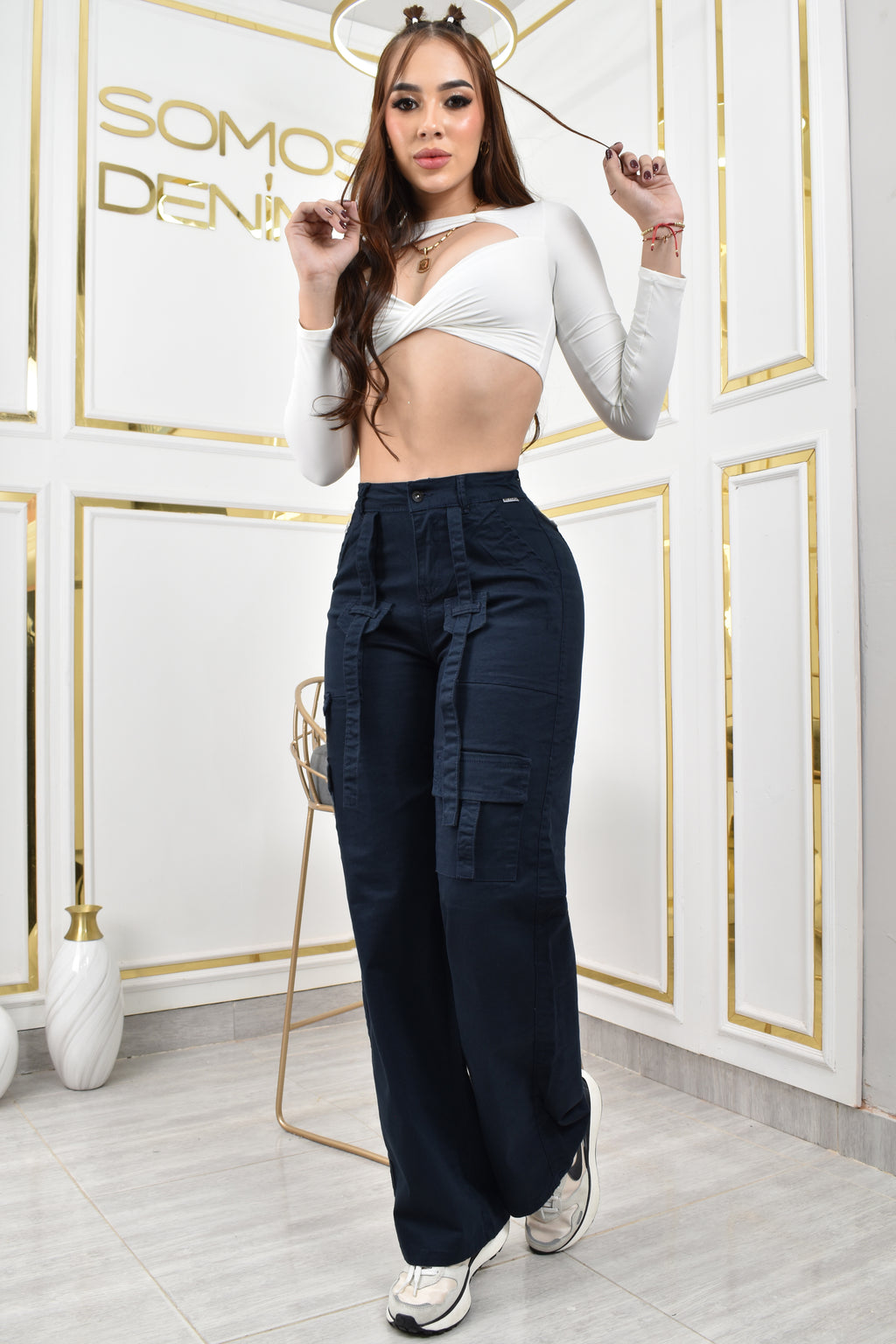 PANTALON PALAZZO CARGO  REF. BY-254035