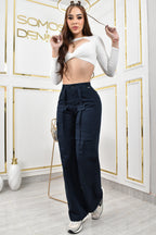 PANTALON PALAZZO CARGO  REF. BY-254035