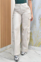 PANTALON PALAZZO CUERINA CARGO REF. BY-254013